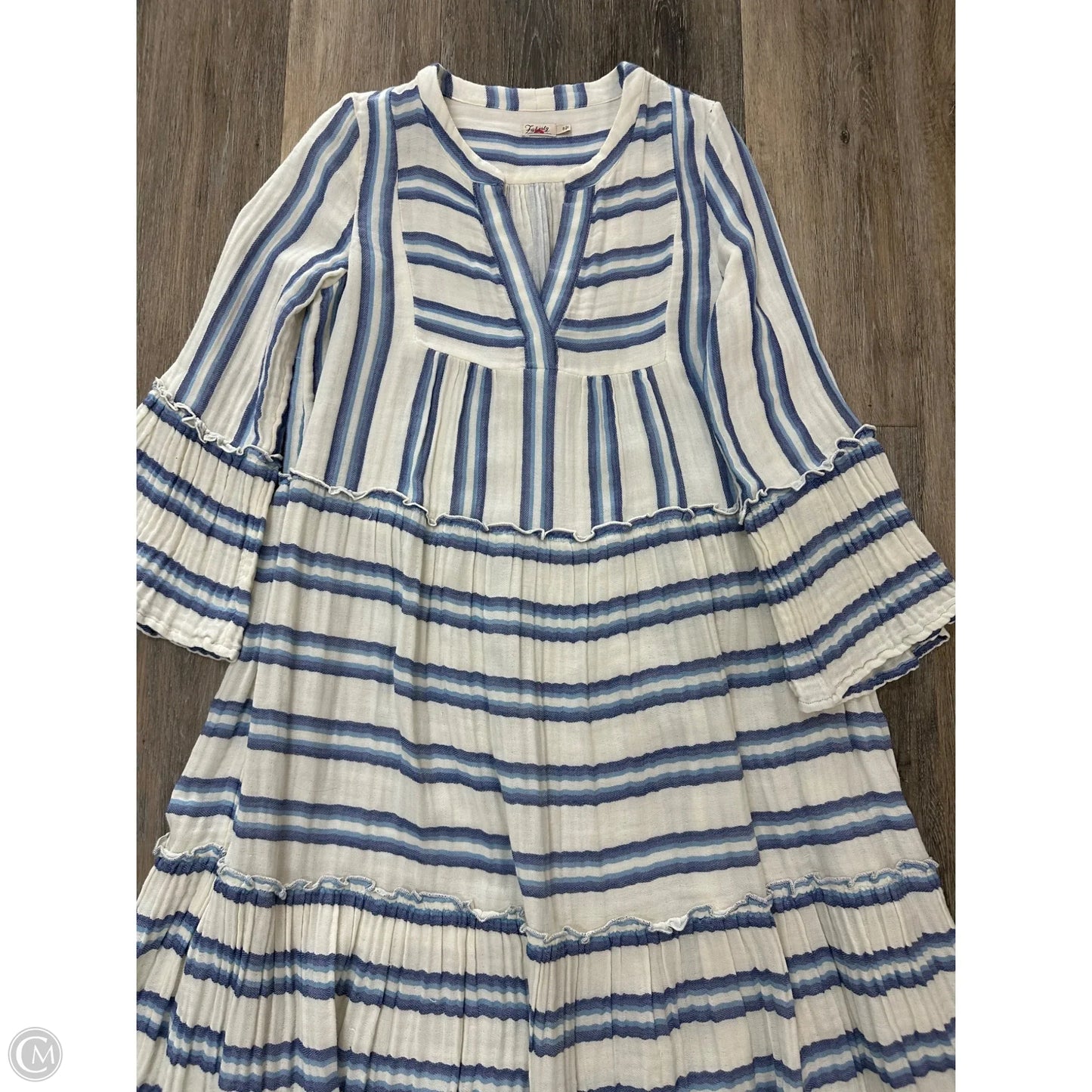 Dress Casual Maxi By Faherty In Striped Pattern, Size: S