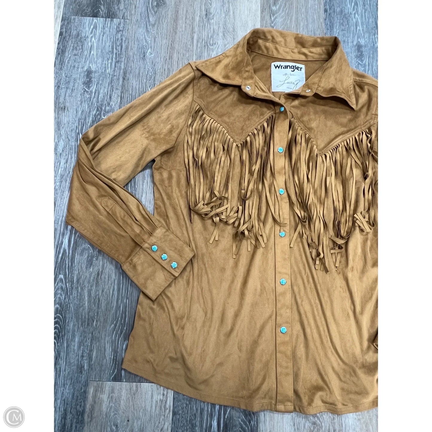 Jacket Shirt By Wrangler x Lainey Wilson In Tan, Size: Xl