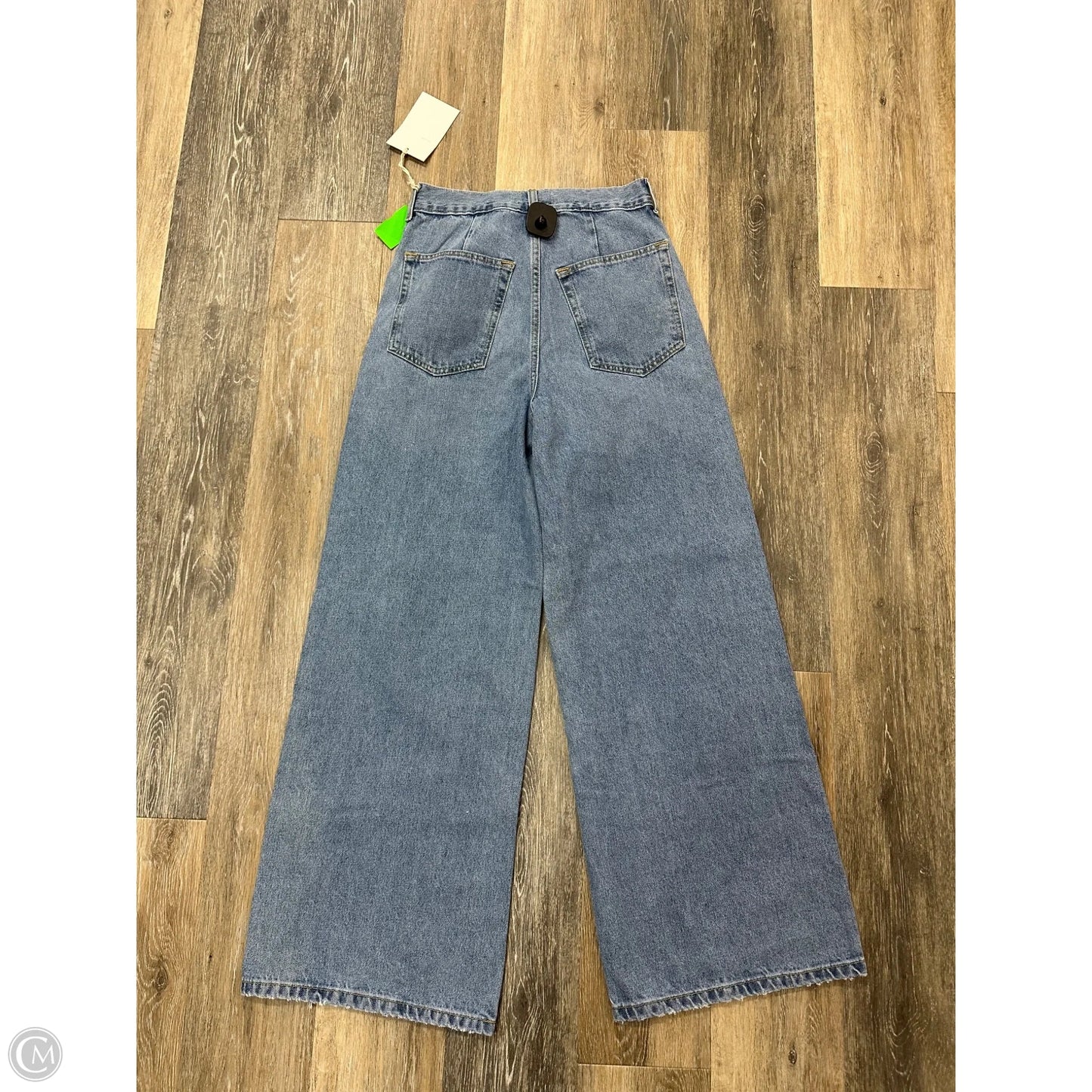 Jeans Wide Leg By Etica In Blue Denim, Size: 0