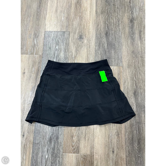 Athletic Skort By Lululemon In Black, Size: 4