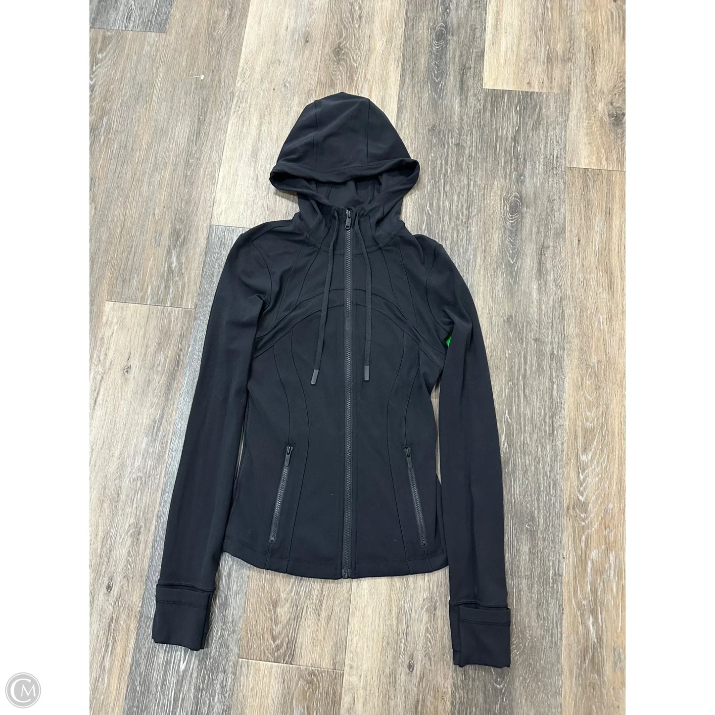 Athletic Jacket By Lululemon In Black, Size: 4