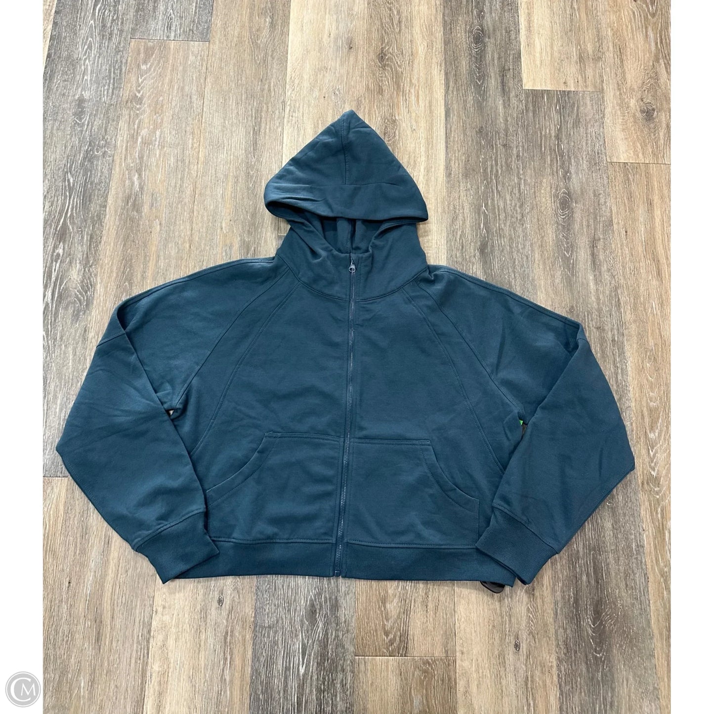 Athletic Sweatshirt Hoodie By Mono B In Blue, Size: M