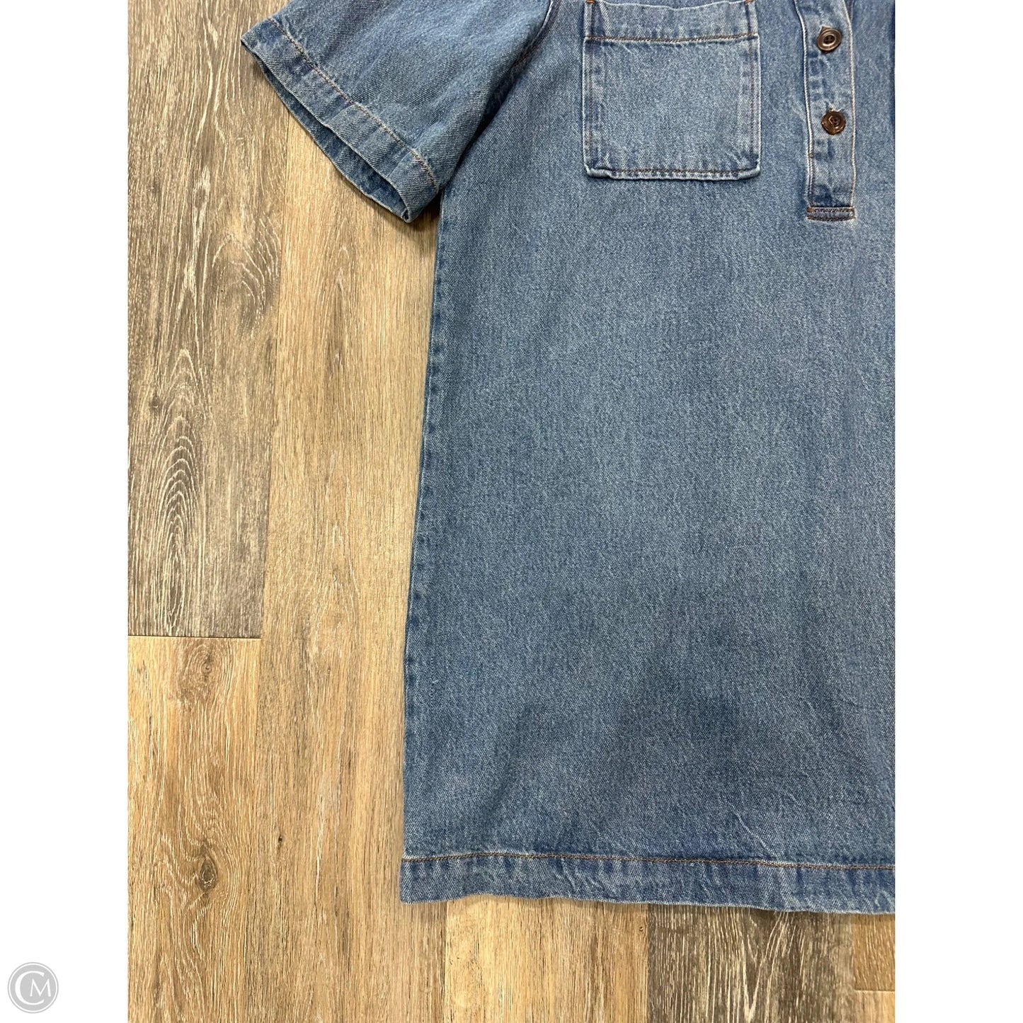 Dress Casual Short By Future Collective In Blue Denim, Size: Xl