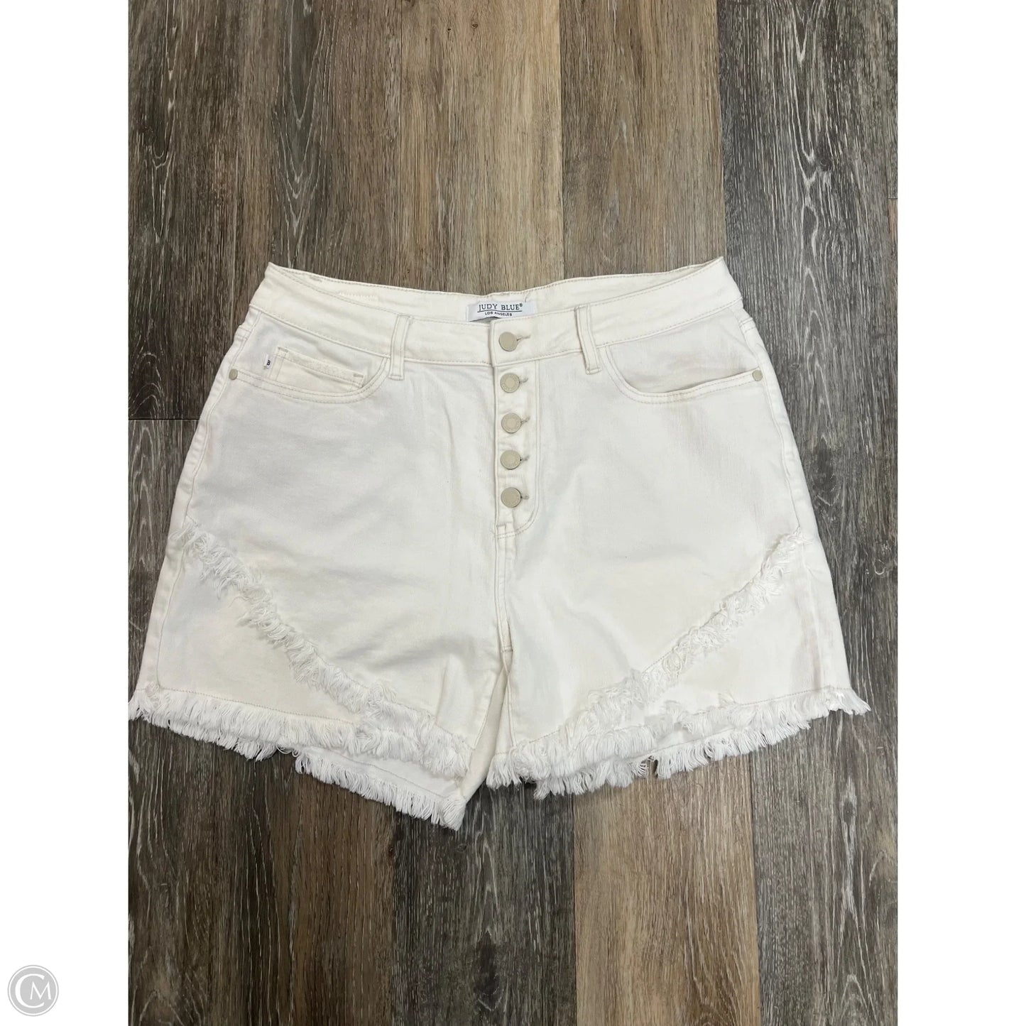 Shorts By Judy Blue In Cream Denim, Size: 1x
