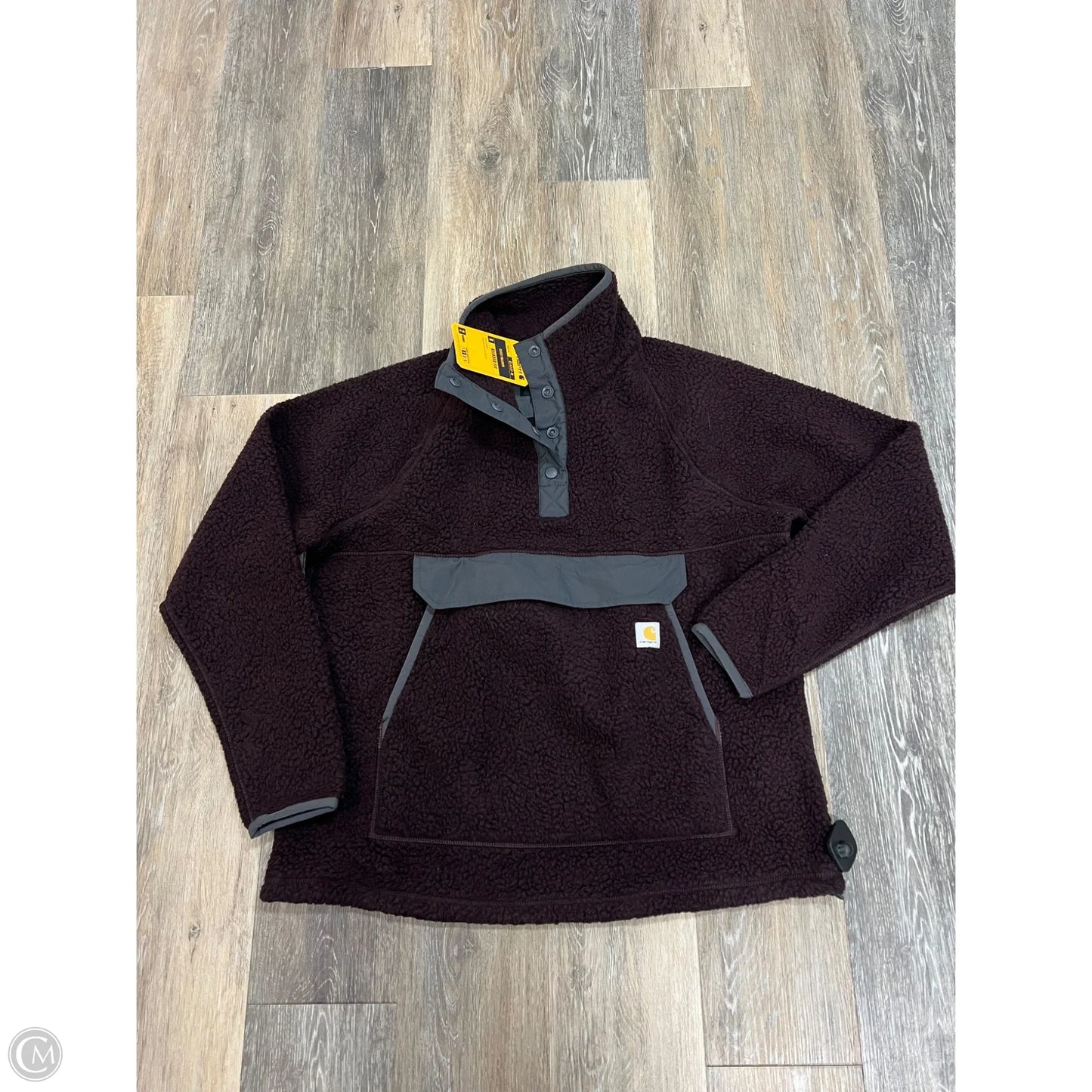 -Jacket Faux Fur & Sherpa By Carhartt In Maroon, Size: L