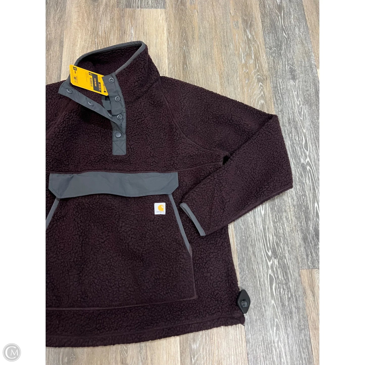 -Jacket Faux Fur & Sherpa By Carhartt In Maroon, Size: L