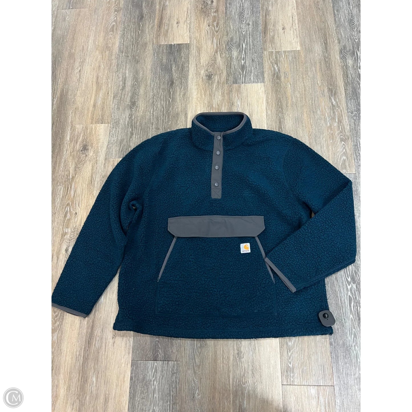 -Jacket Faux Fur & Sherpa By Carhartt In Teal, Size: Xl