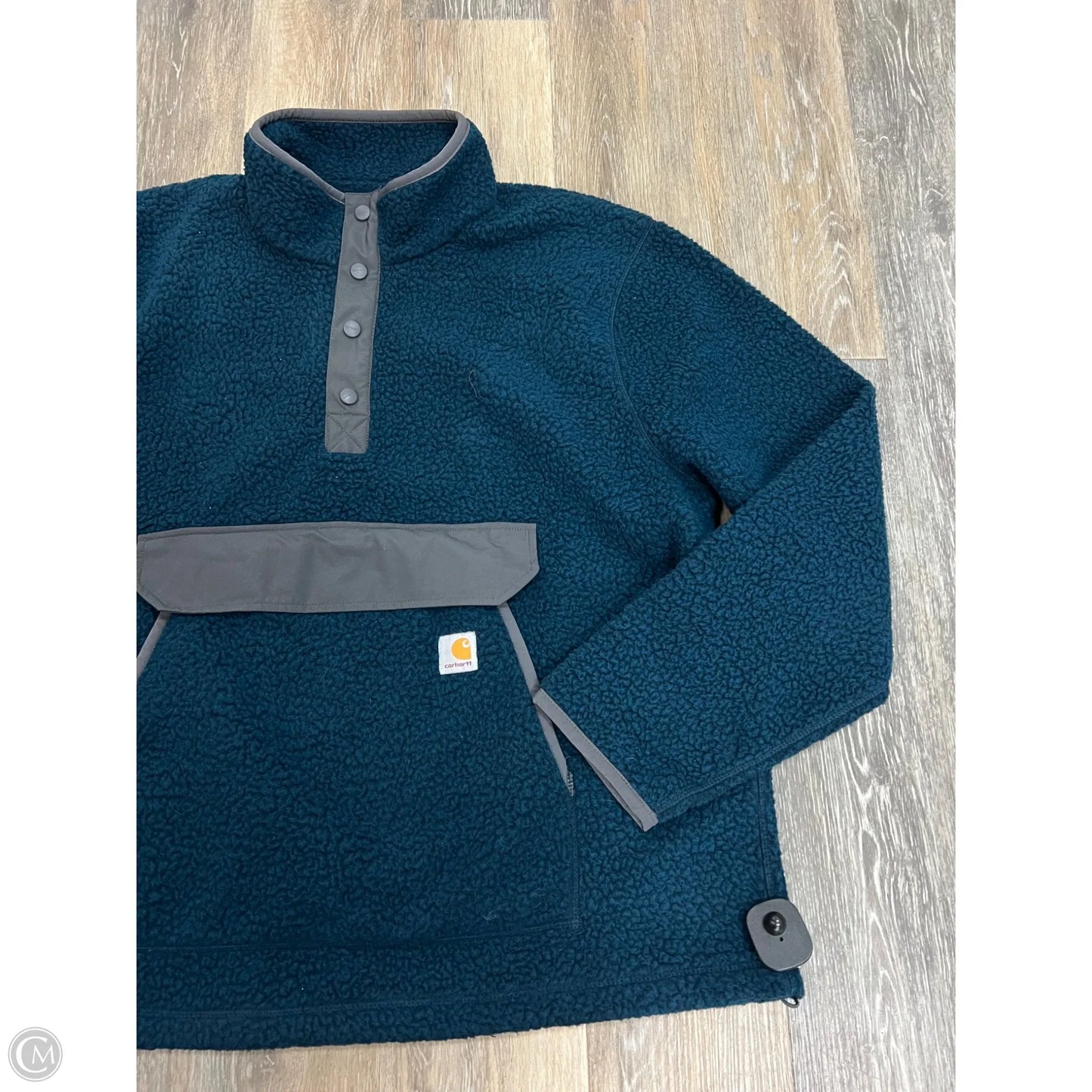 -Jacket Faux Fur & Sherpa By Carhartt In Teal, Size: Xl