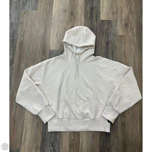 Athletic Sweatshirt Hoodie By Old Navy In Cream, Size: Xl