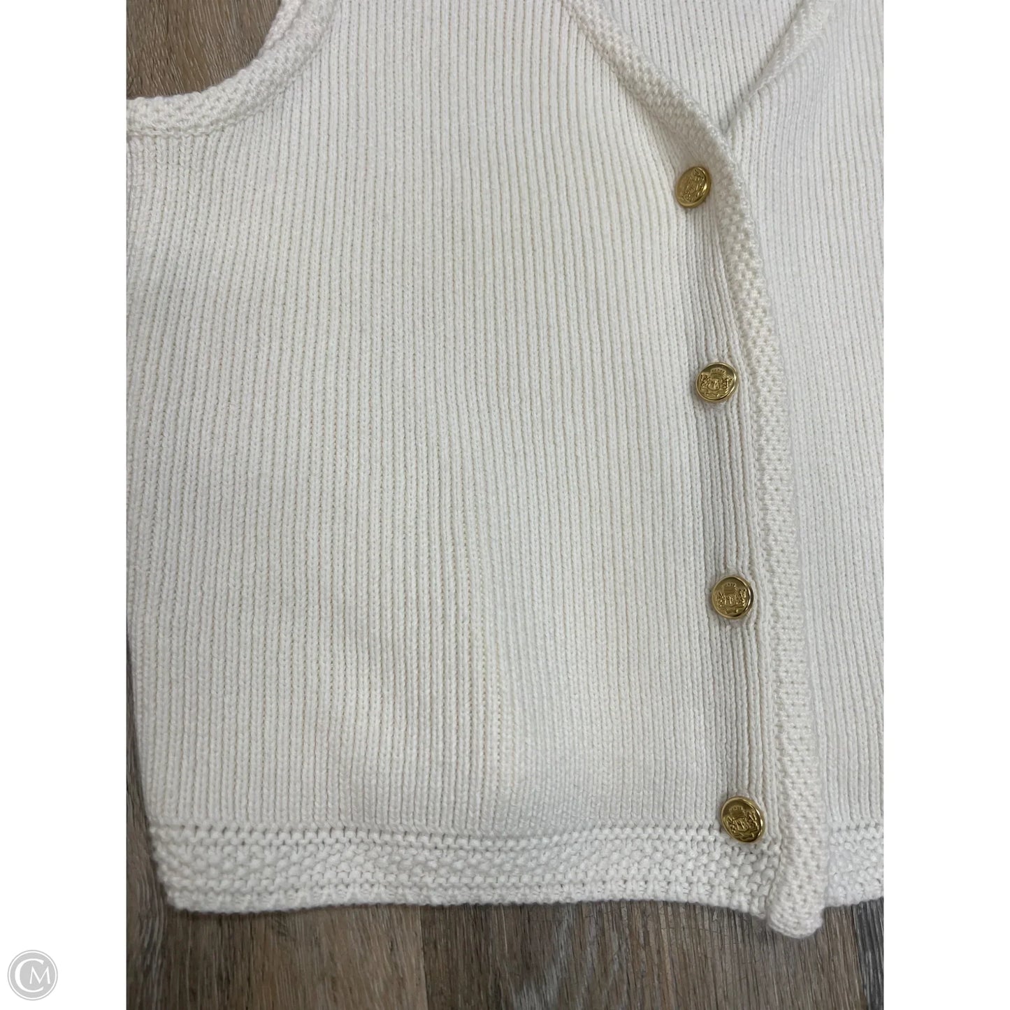 -Vest Sweater By Abercrombie And Fitch In Cream, Size: L