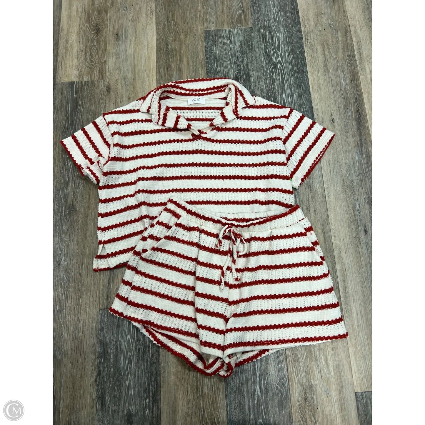 Lounge Set Shorts By Gilli In Striped Pattern, Size: L