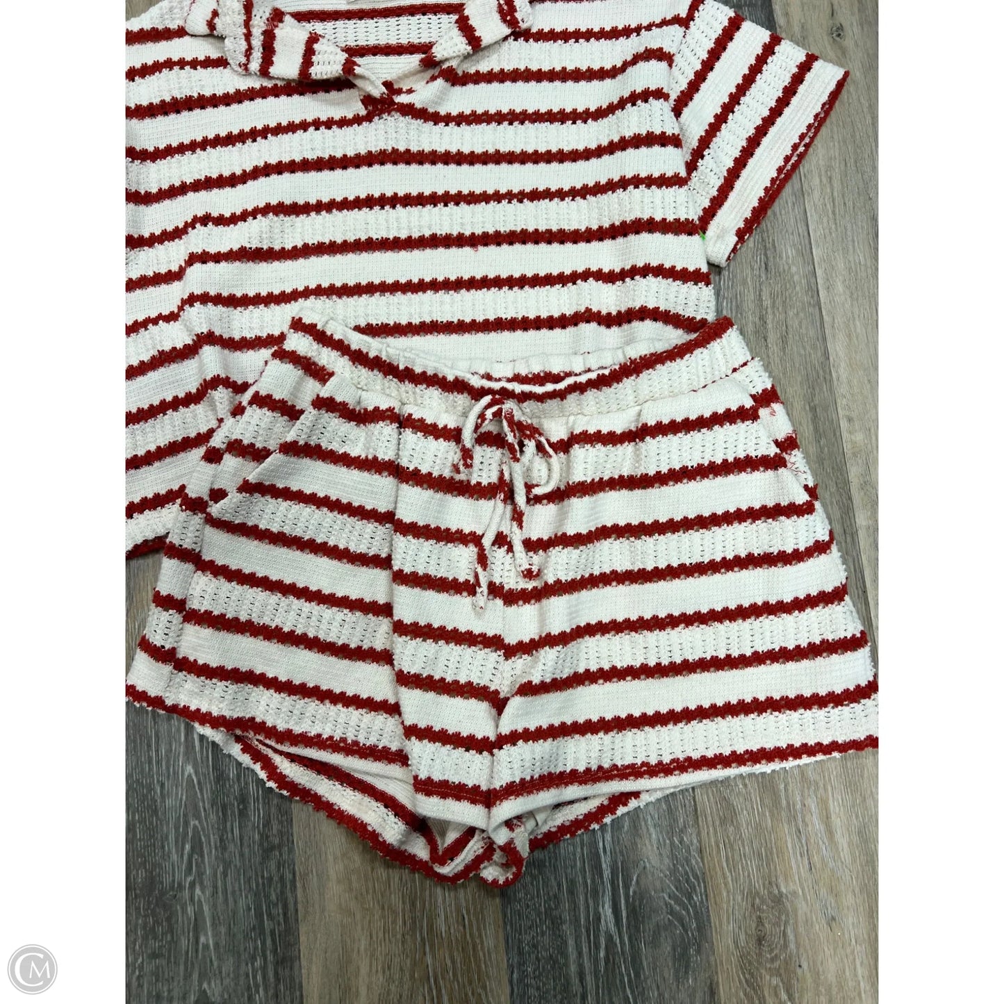 Lounge Set Shorts By Gilli In Striped Pattern, Size: L