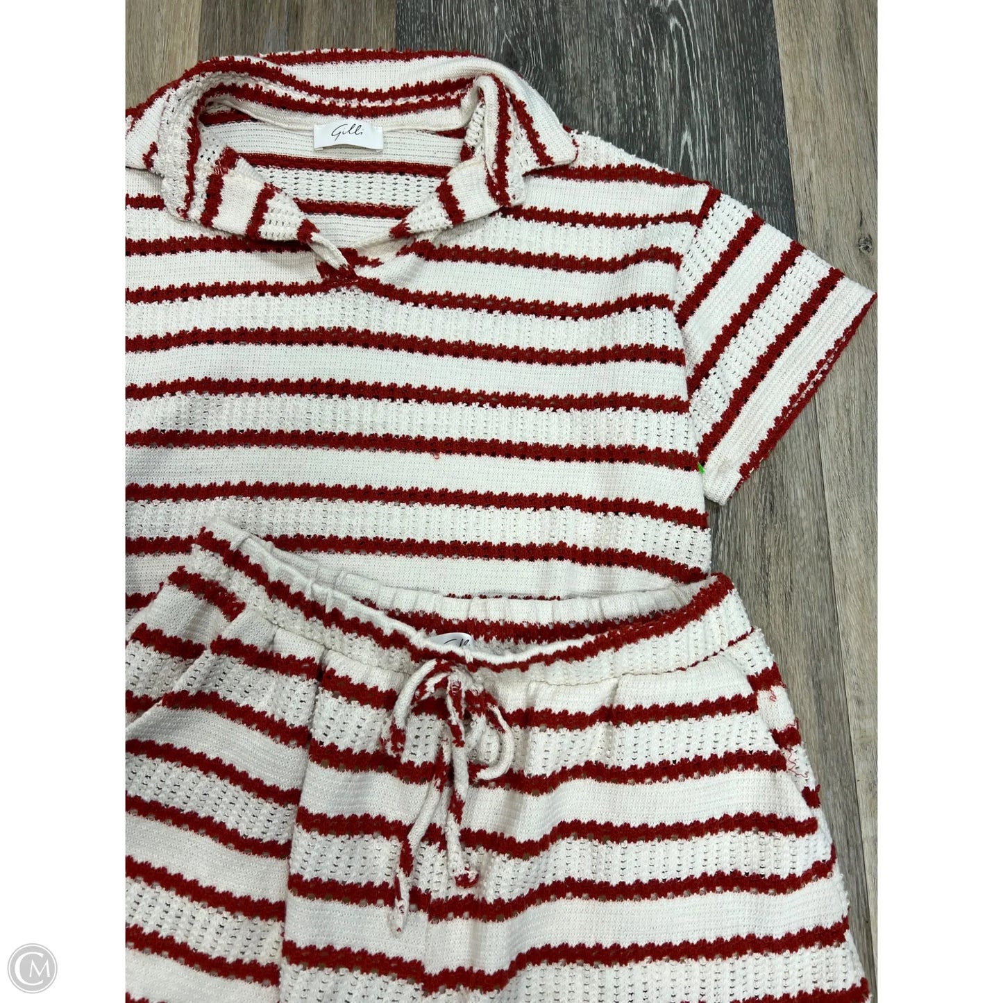 Lounge Set Shorts By Gilli In Striped Pattern, Size: L