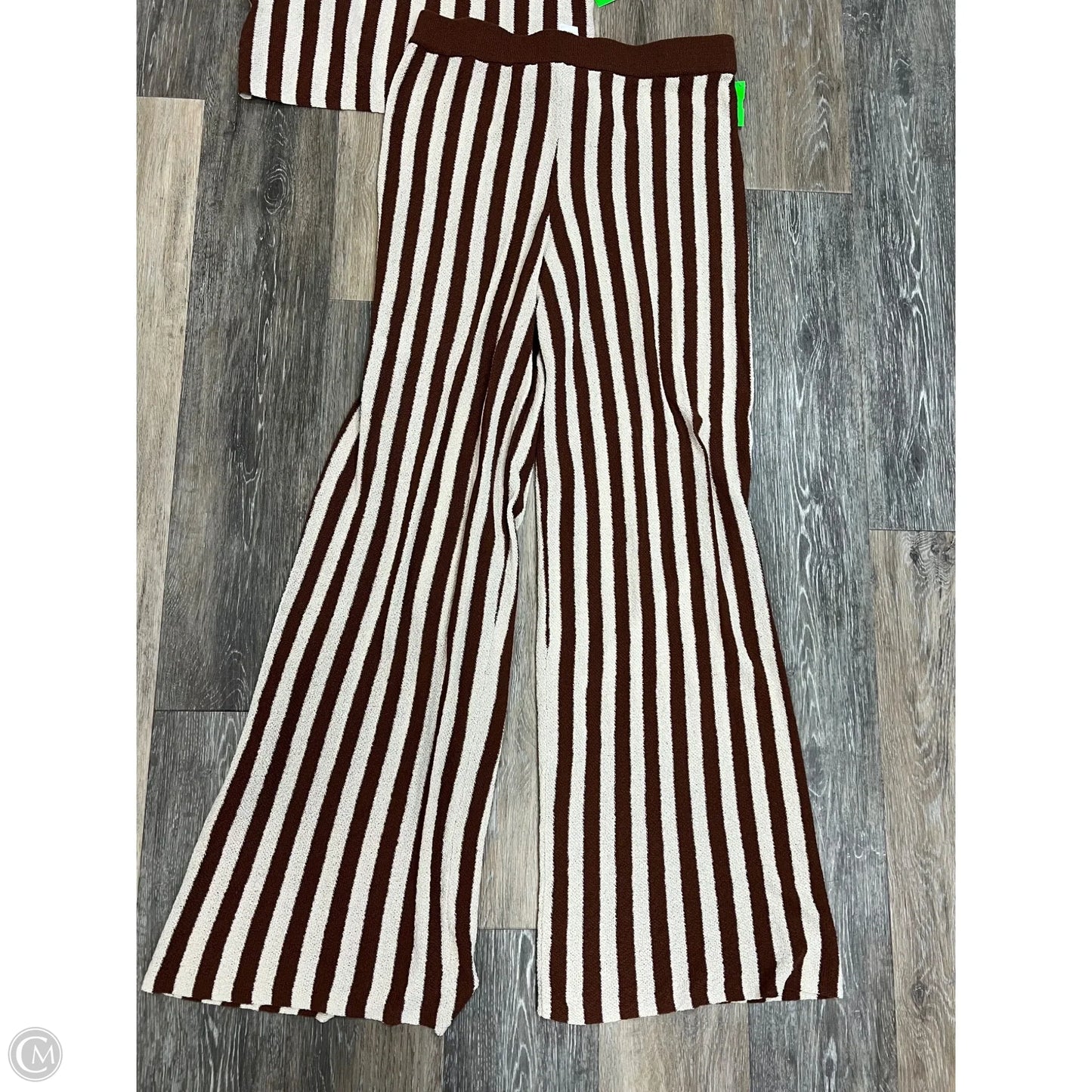 Pants Set 2pc By Zara In Striped Pattern, Size: L
