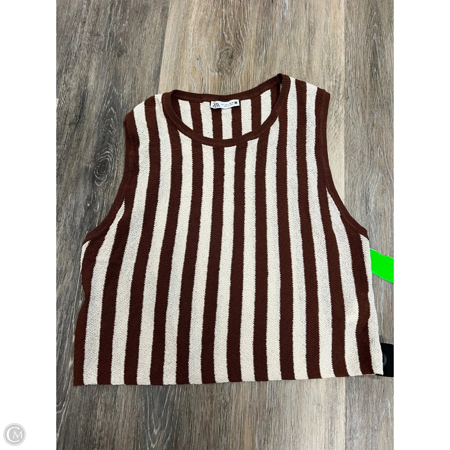 Pants Set 2pc By Zara In Striped Pattern, Size: L