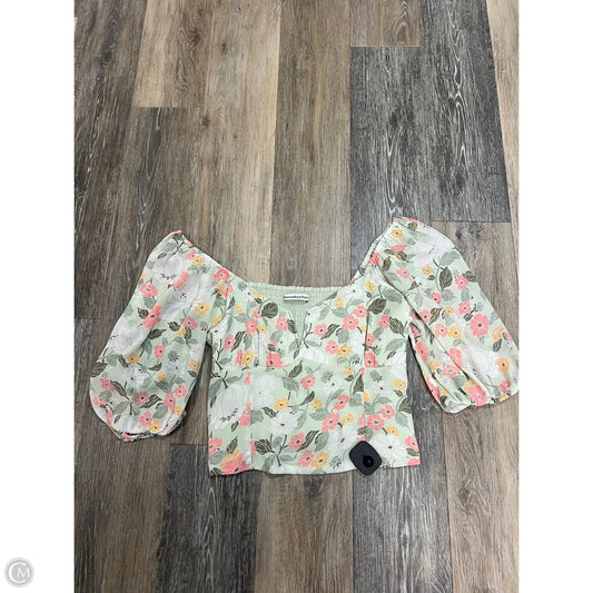 Blouse Long Sleeve By Abercrombie And Fitch In Floral Print, Size: M