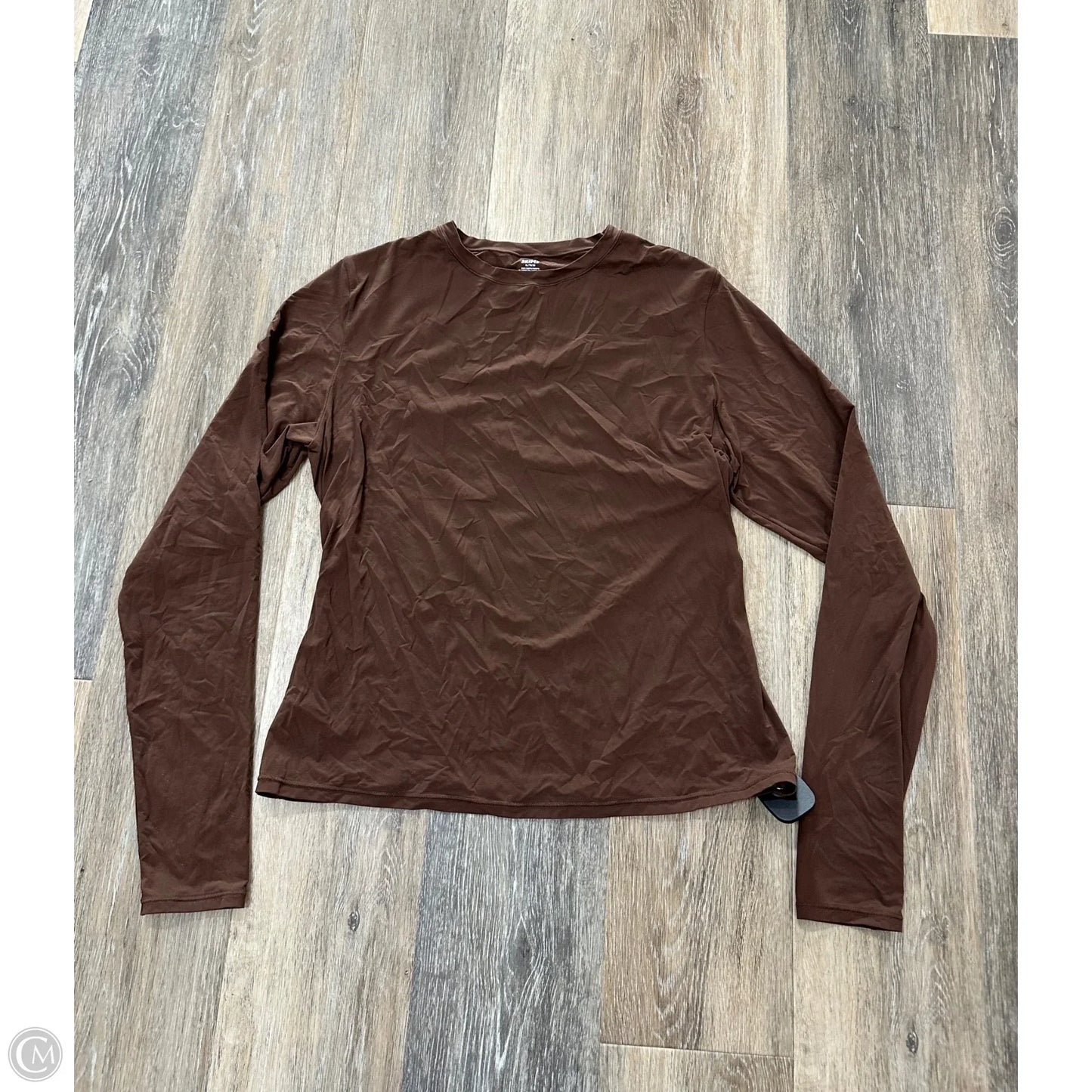 Top Long Sleeve By Skims In Brown, Size: Xl