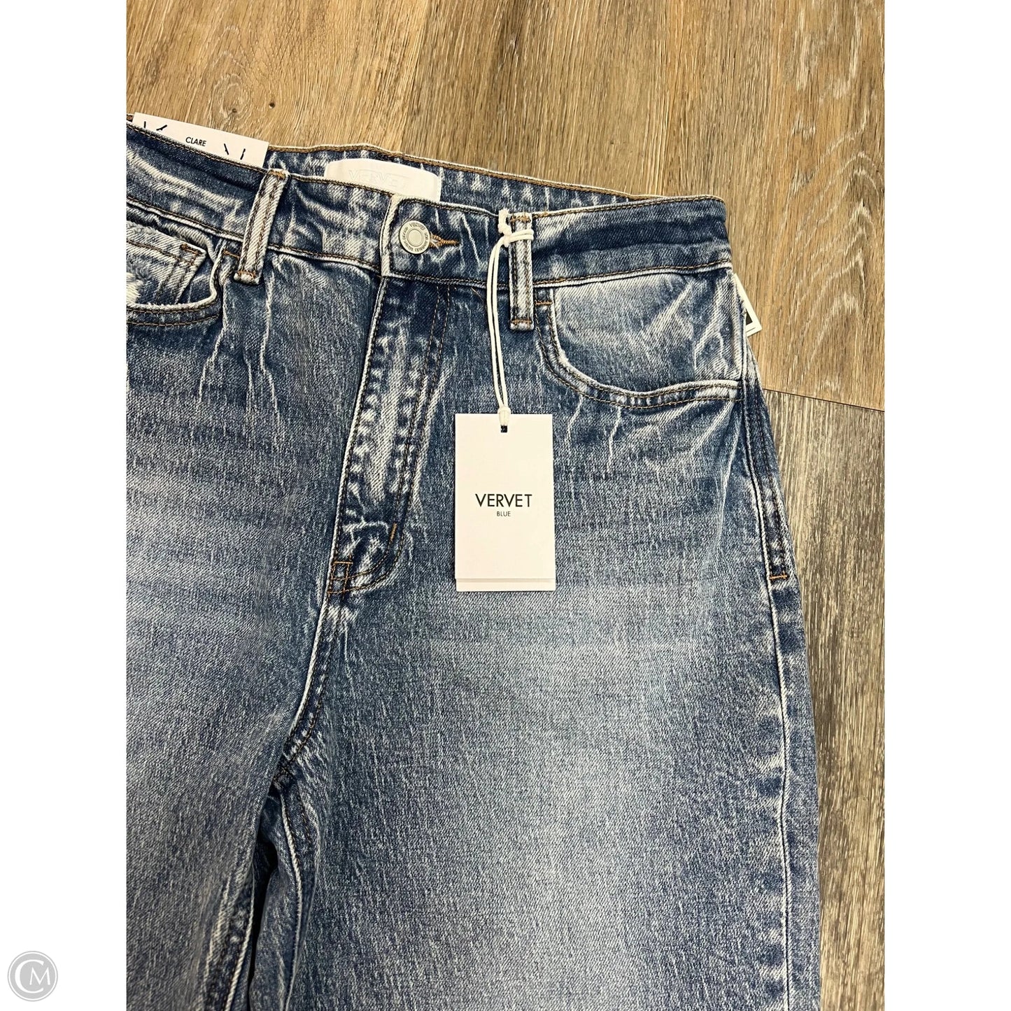 Jeans Wide Leg By Vervet In Blue Denim, Size: 6