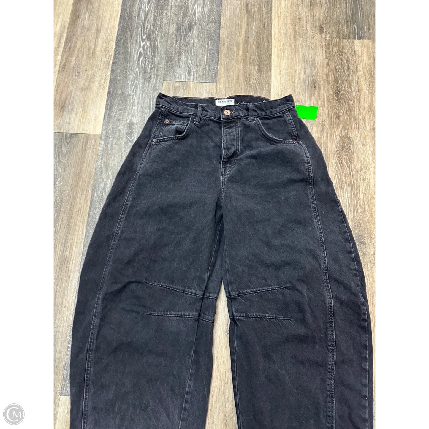 Jeans Wide Leg By We The Free In Black Denim, Size: 4