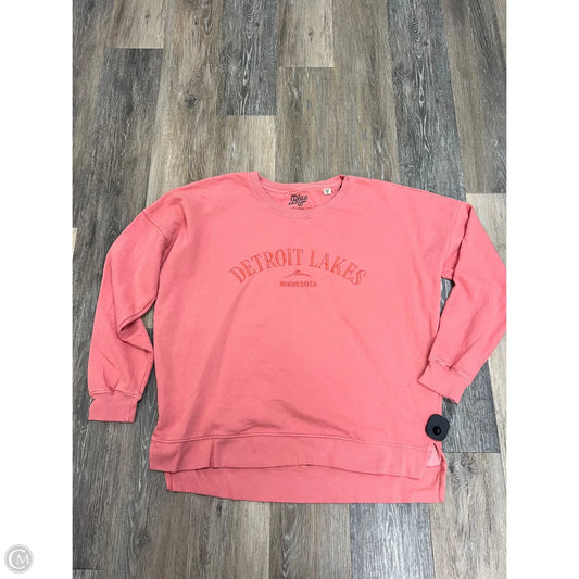 Sweatshirt Crewneck By Blue 84 In Coral, Size: Xl