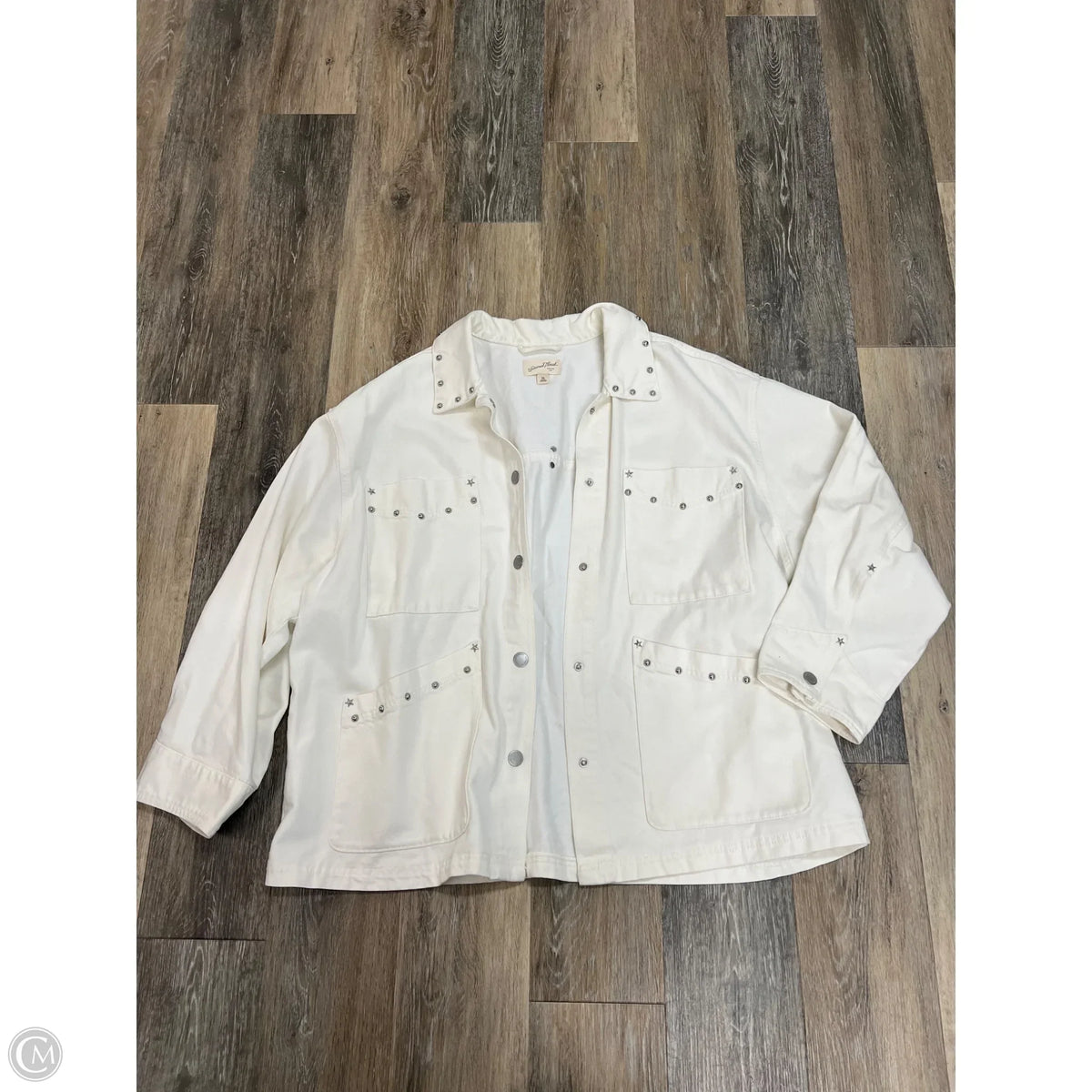Jacket Denim By Universal Thread In White Denim, Size: Xxl