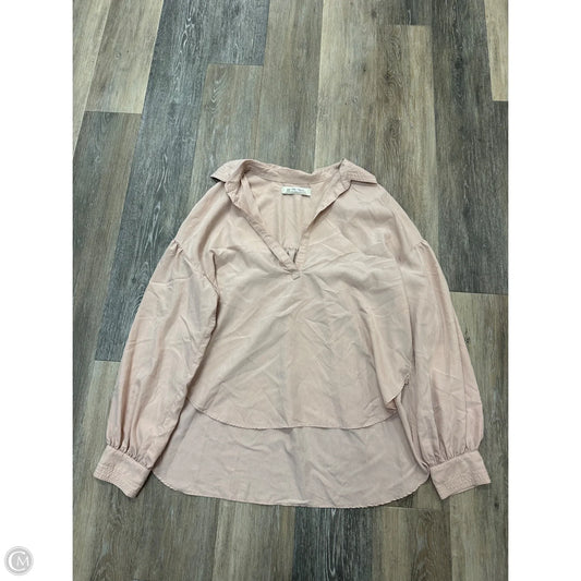 Blouse Long Sleeve By We The Free In Pink, Size: M