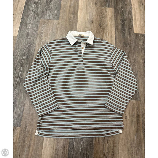 -Top Long Sleeve By Faherty In Striped Pattern, Size: S