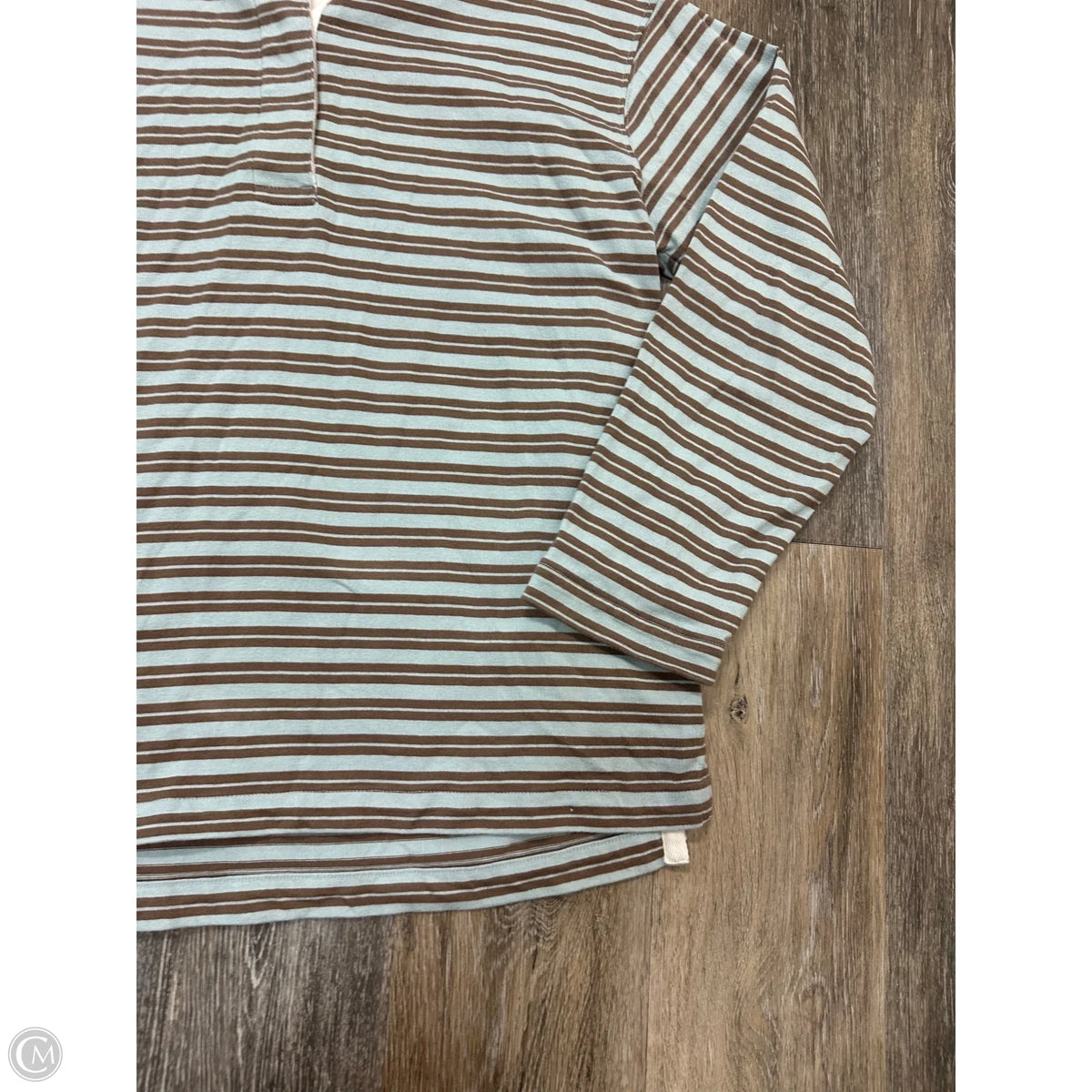 -Top Long Sleeve By Faherty In Striped Pattern, Size: S