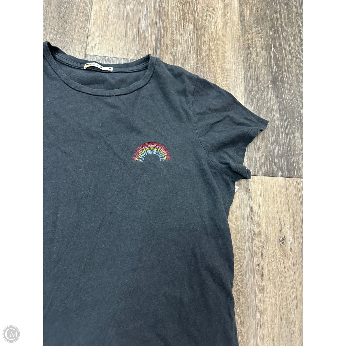 Top Short Sleeve By Marine Layer In Grey, Size: M