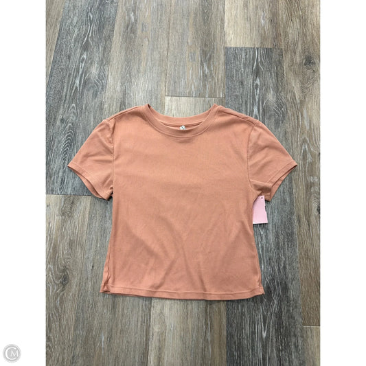 Athletic Top Short Sleeve By 7diamonds In Orange, Size: S