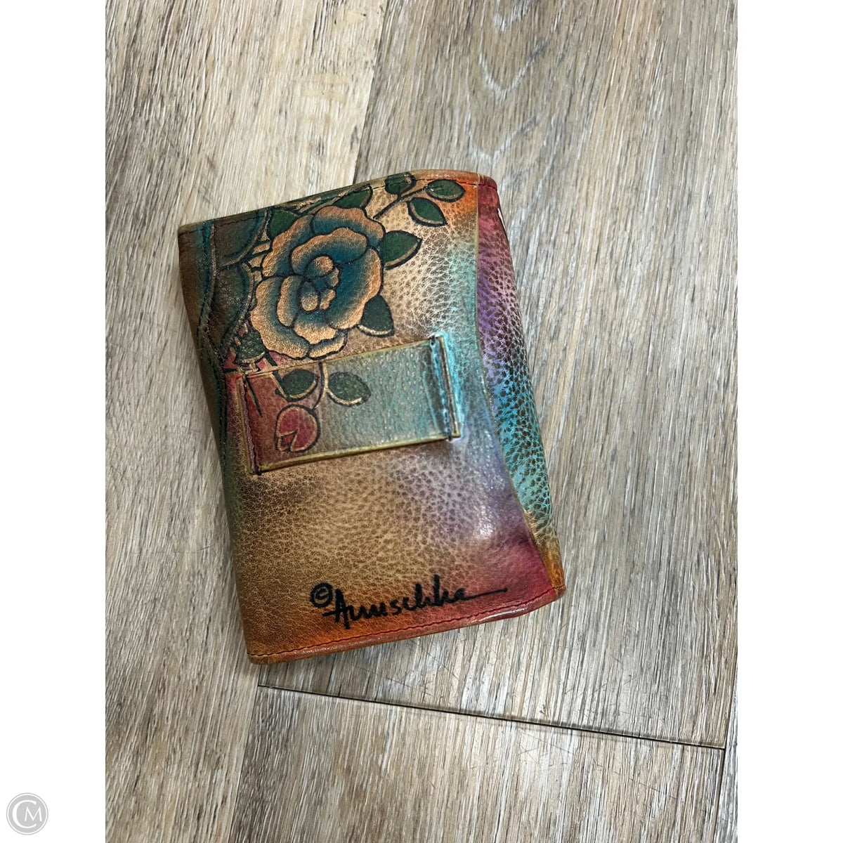 Wallet Leather By Anuschka, Size: Small
