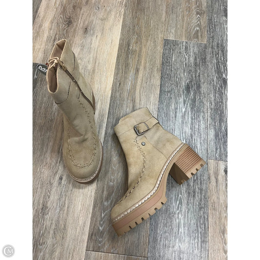 Boots Ankle Heels By Mia In Beige, Size: 9