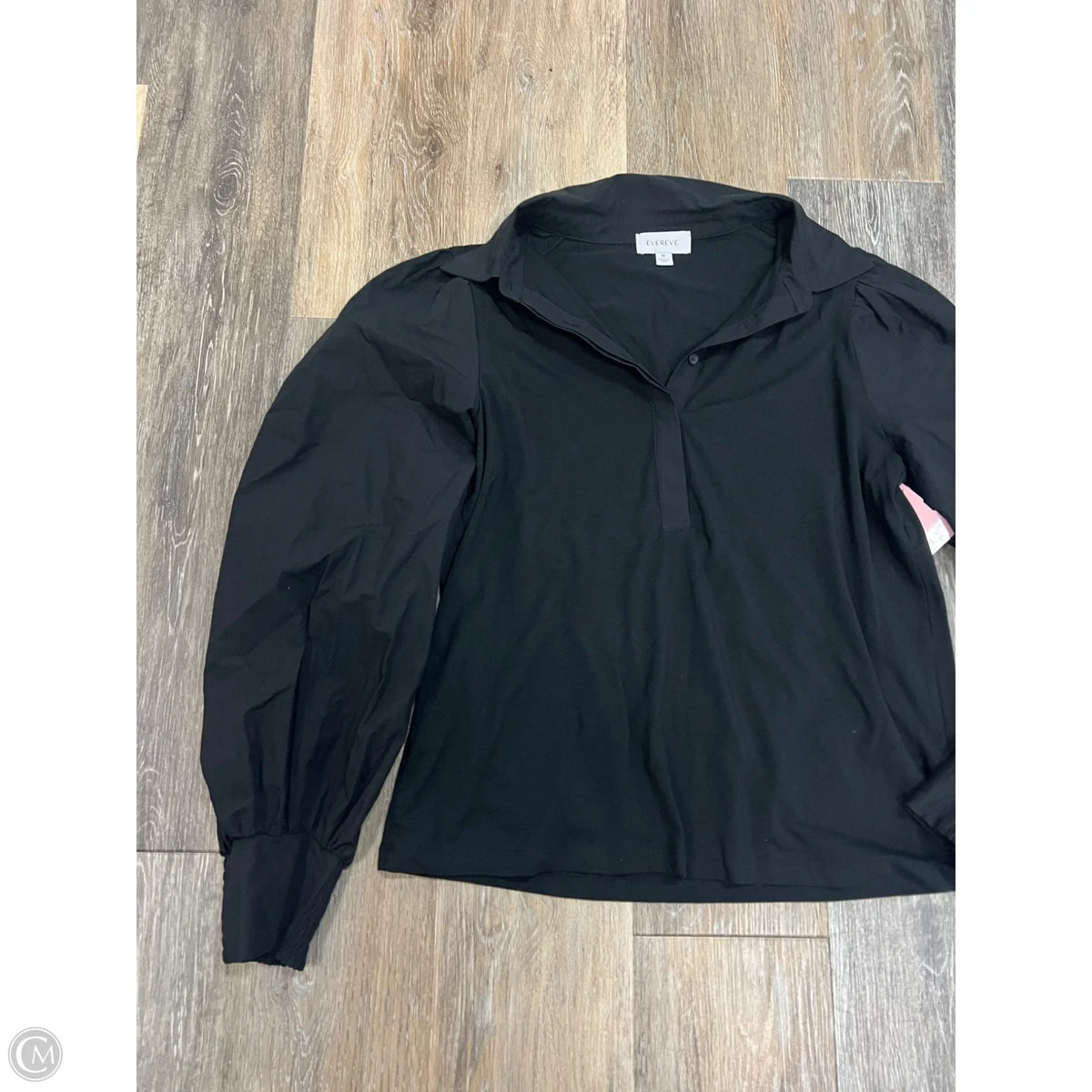 Blouse Long Sleeve By Evereve In Black, Size: M