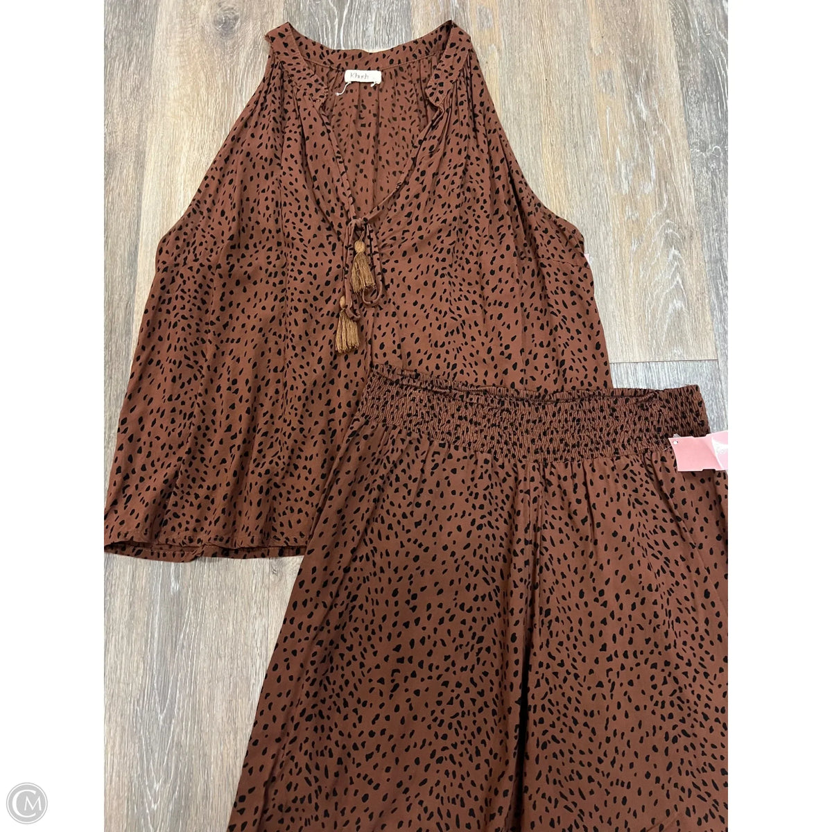Pants Set 2pc By Khush In Brown, Size: L