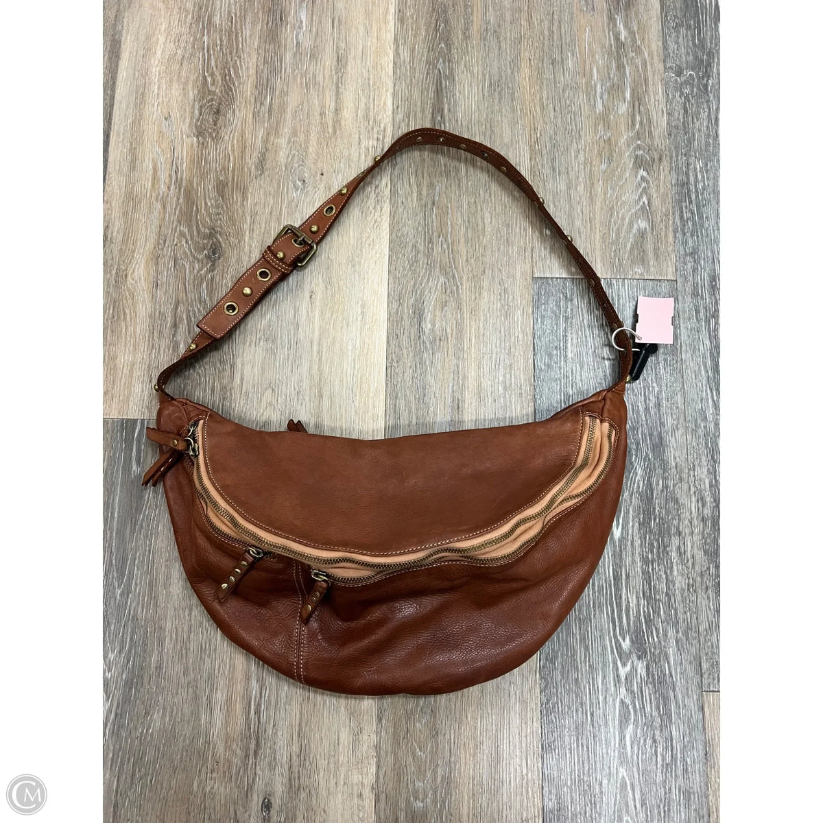 Handbag Leather By Bolsa Nova, Size: Large