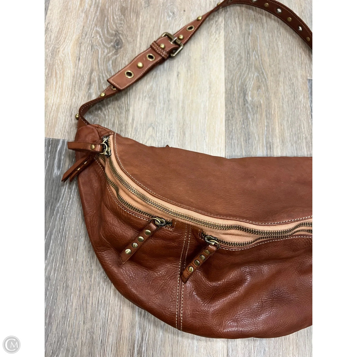 Handbag Leather By Bolsa Nova, Size: Large