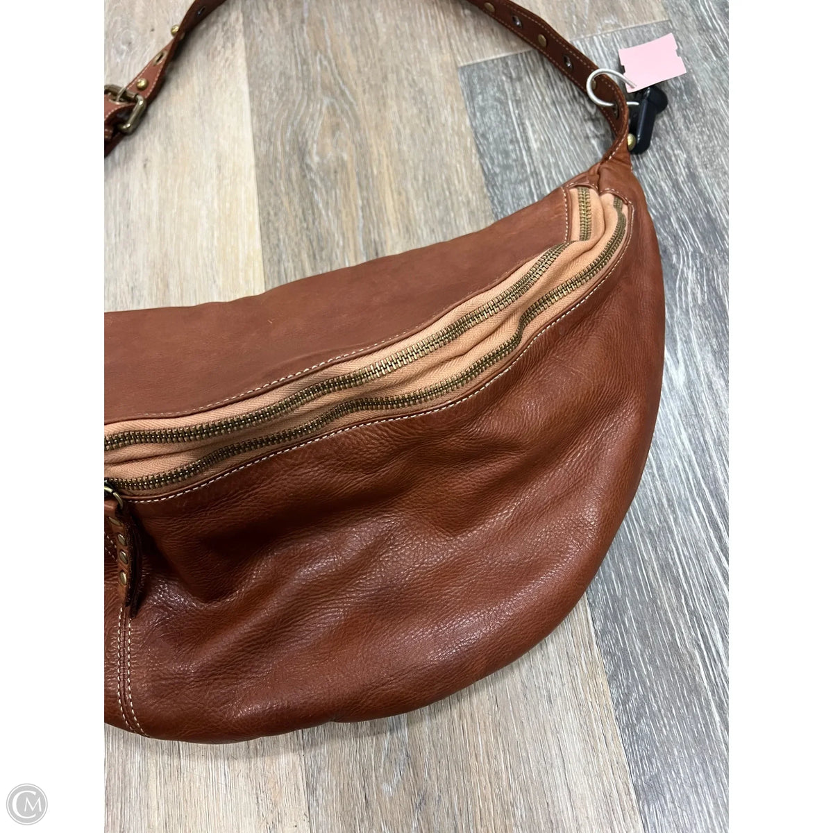 Handbag Leather By Bolsa Nova, Size: Large