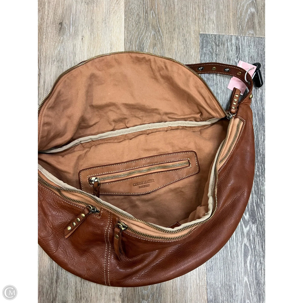 Handbag Leather By Bolsa Nova, Size: Large