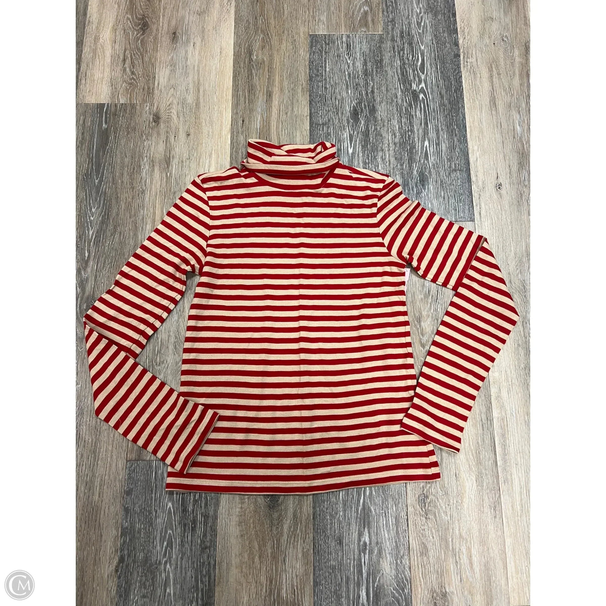 Top Long Sleeve By Faherty In Striped Pattern, Size: Xs