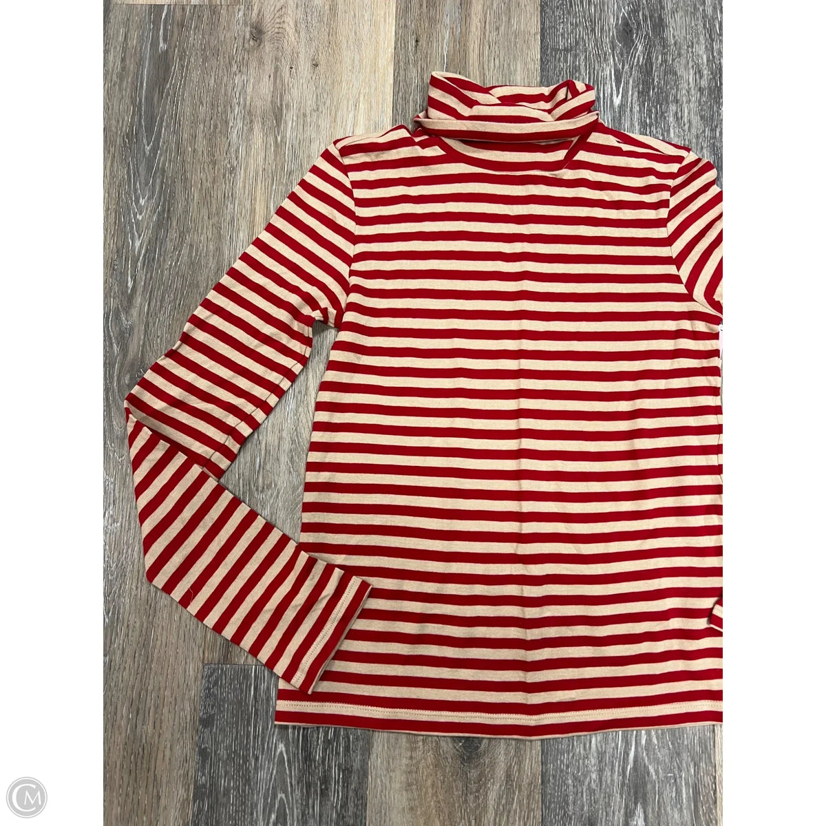 Top Long Sleeve By Faherty In Striped Pattern, Size: Xs