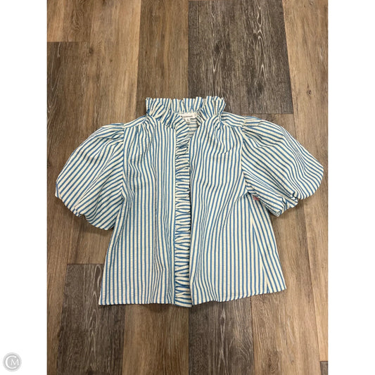 Blouse Short Sleeve By &merci In Striped Pattern, Size: S