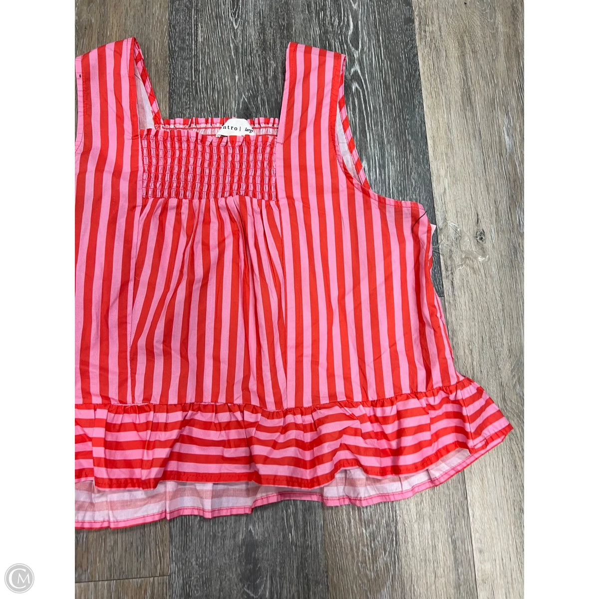 Top Sleeveless By Entro In Striped Pattern, Size: L