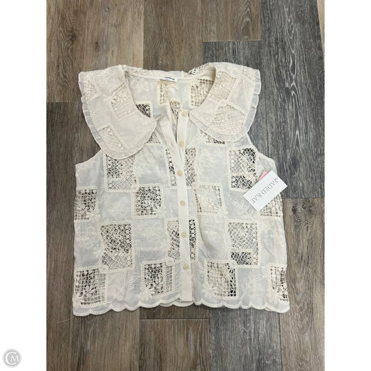 Top Sleeveless By Mittoshop In Cream, Size: L