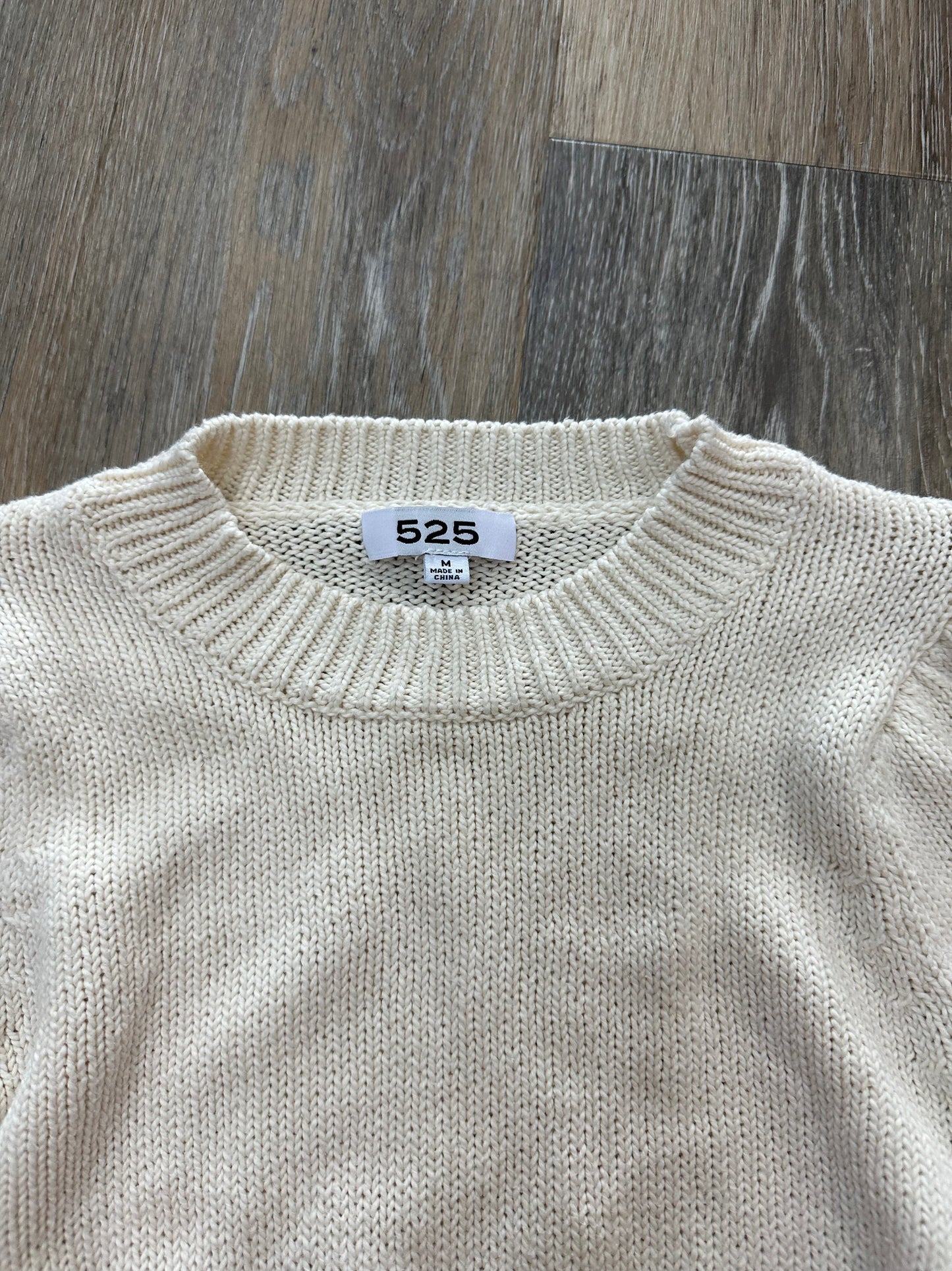 Sweater By 525 America In Cream, Size: M