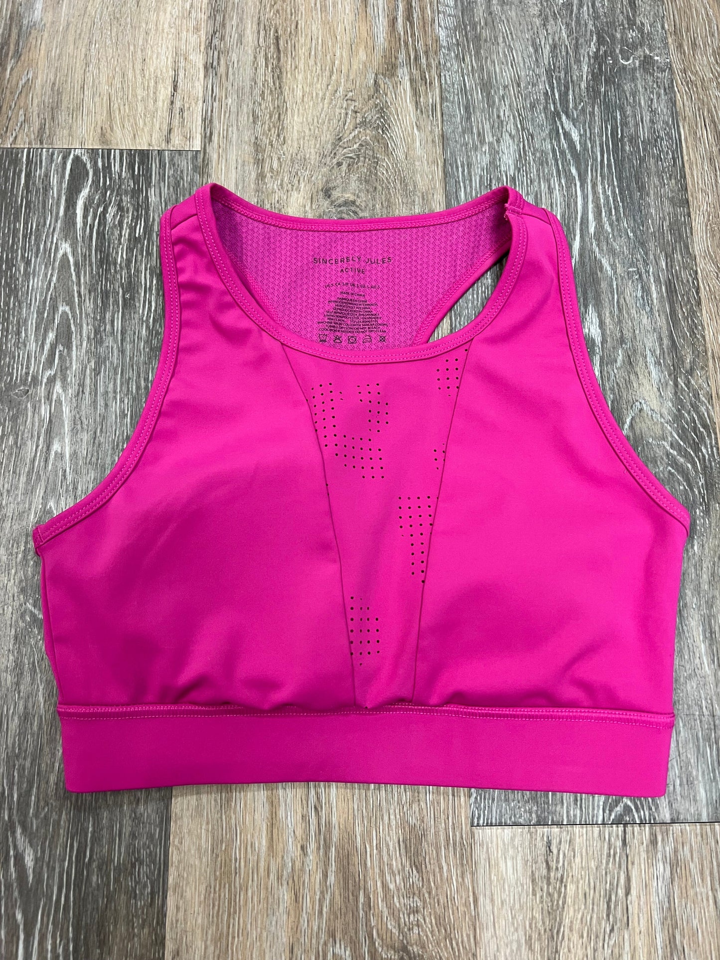 Pink Athletic Bra Sincerely Jules, Size S