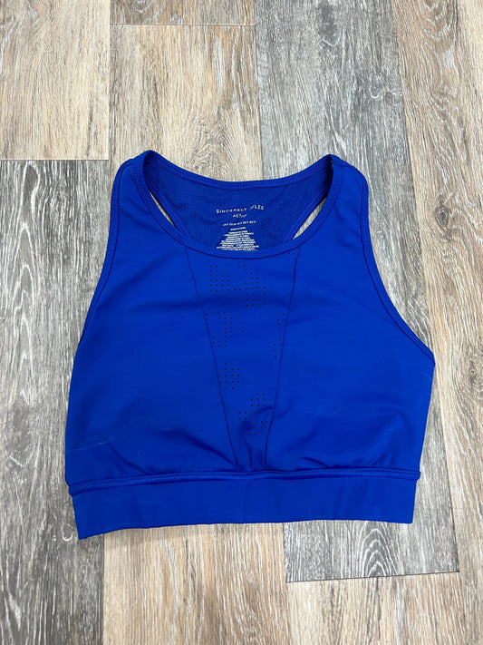 Blue Athletic Bra Sincerely Jules, Size S