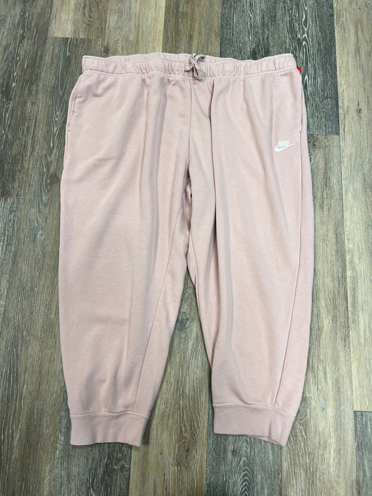 Pink Athletic Pants Nike Apparel, Size 3x