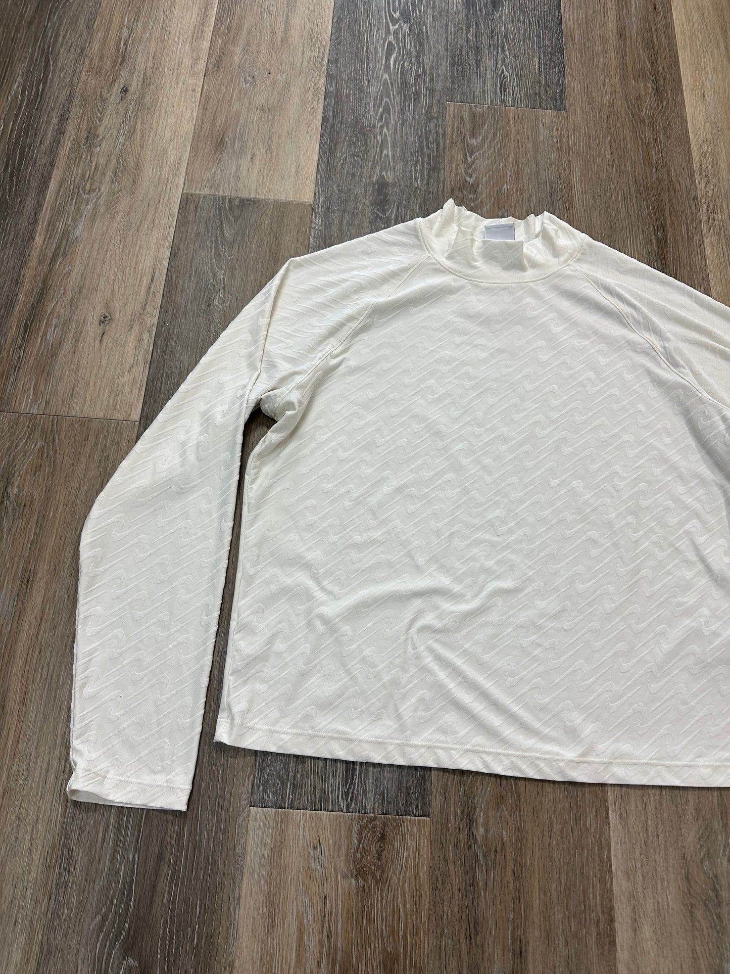 White Athletic Top Long Sleeve Crewneck Nike Apparel, Size Xl