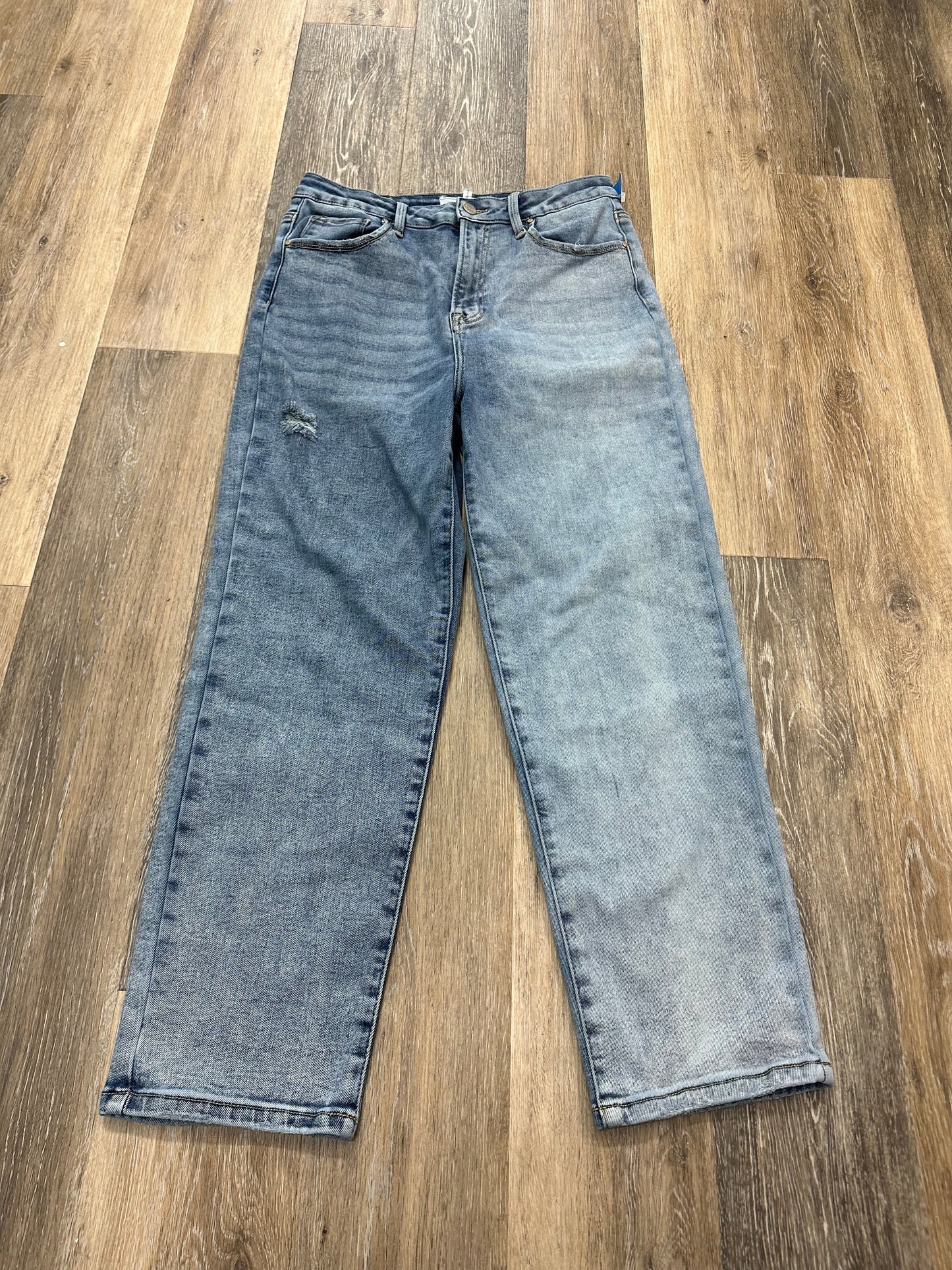 Blue Denim Jeans Straight Risen, Size 13