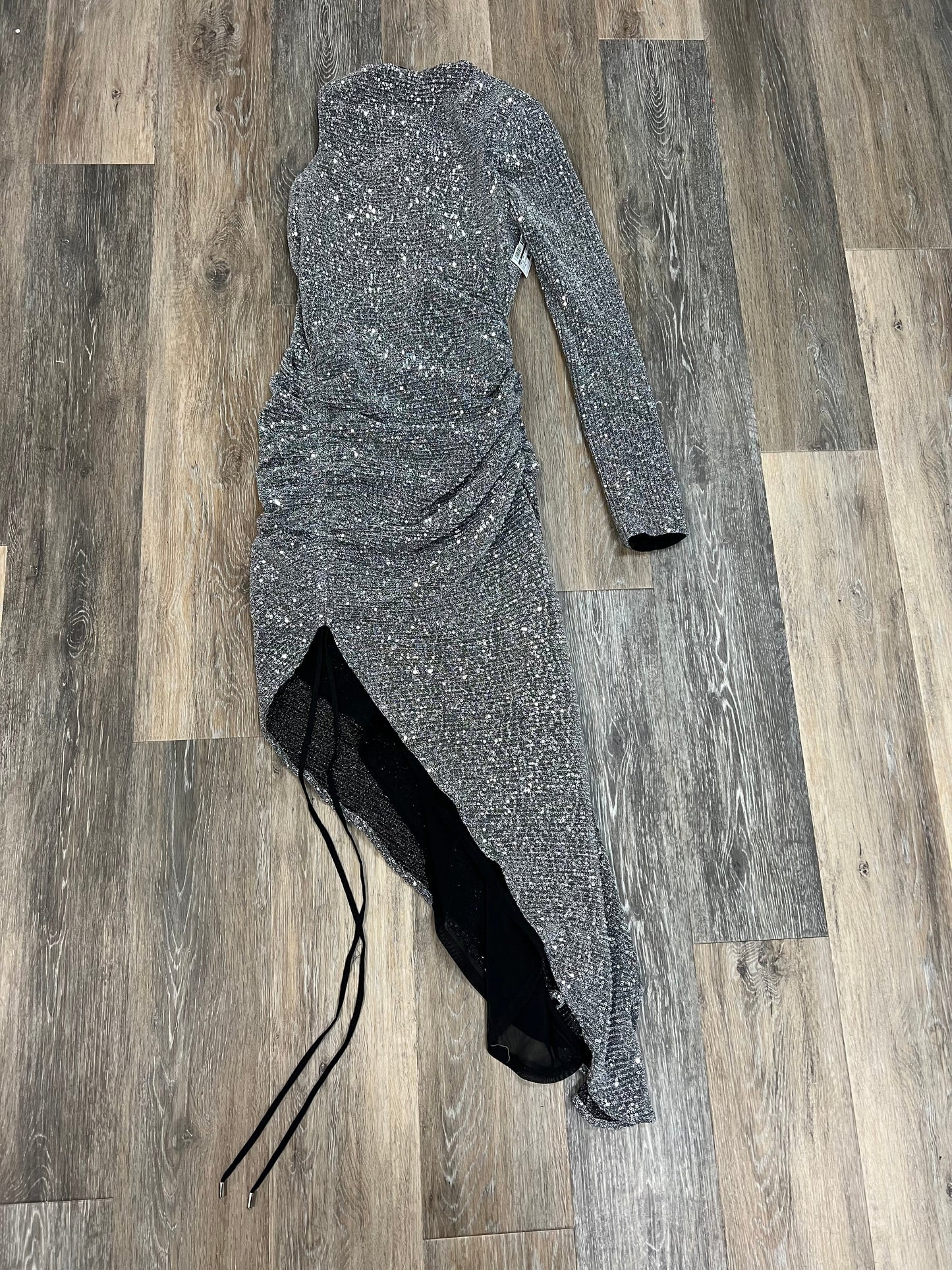 Silver Dress Party Long Michael Costello x Revolve, Size Xs